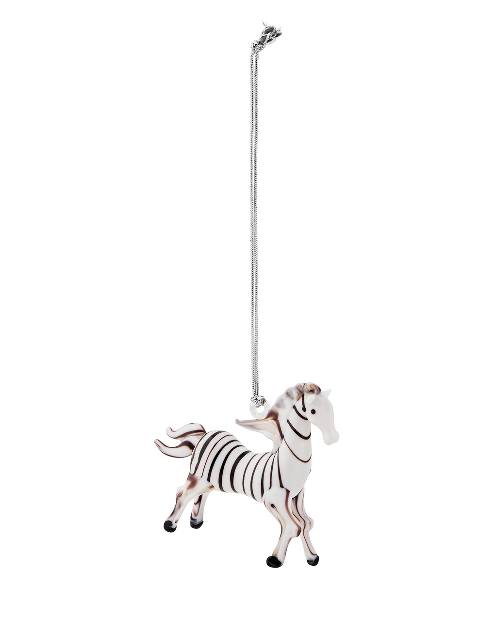 Zebra Glass Ornament