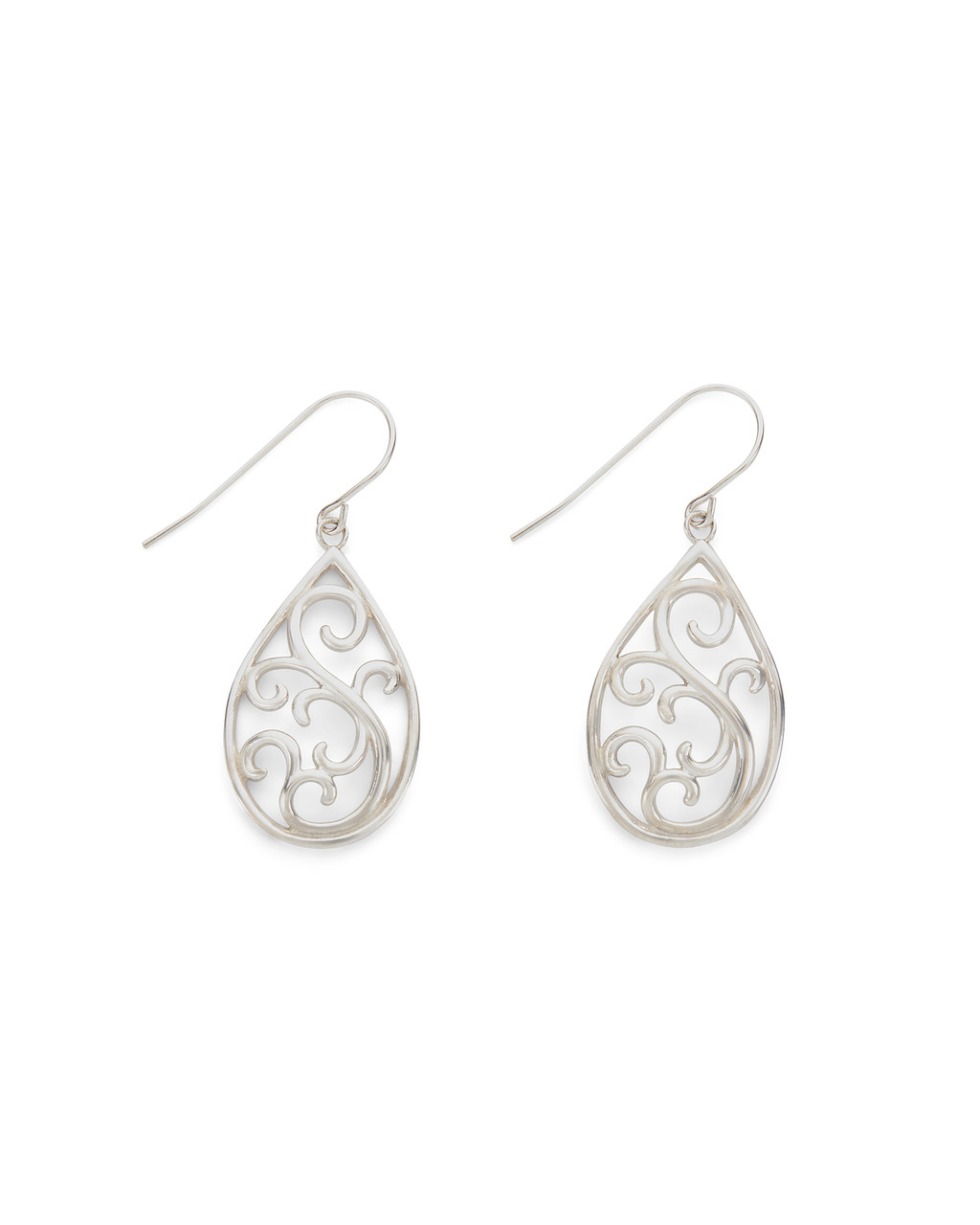 Designs by Gioelli Sterling Silver Filigree Hoop Earrings