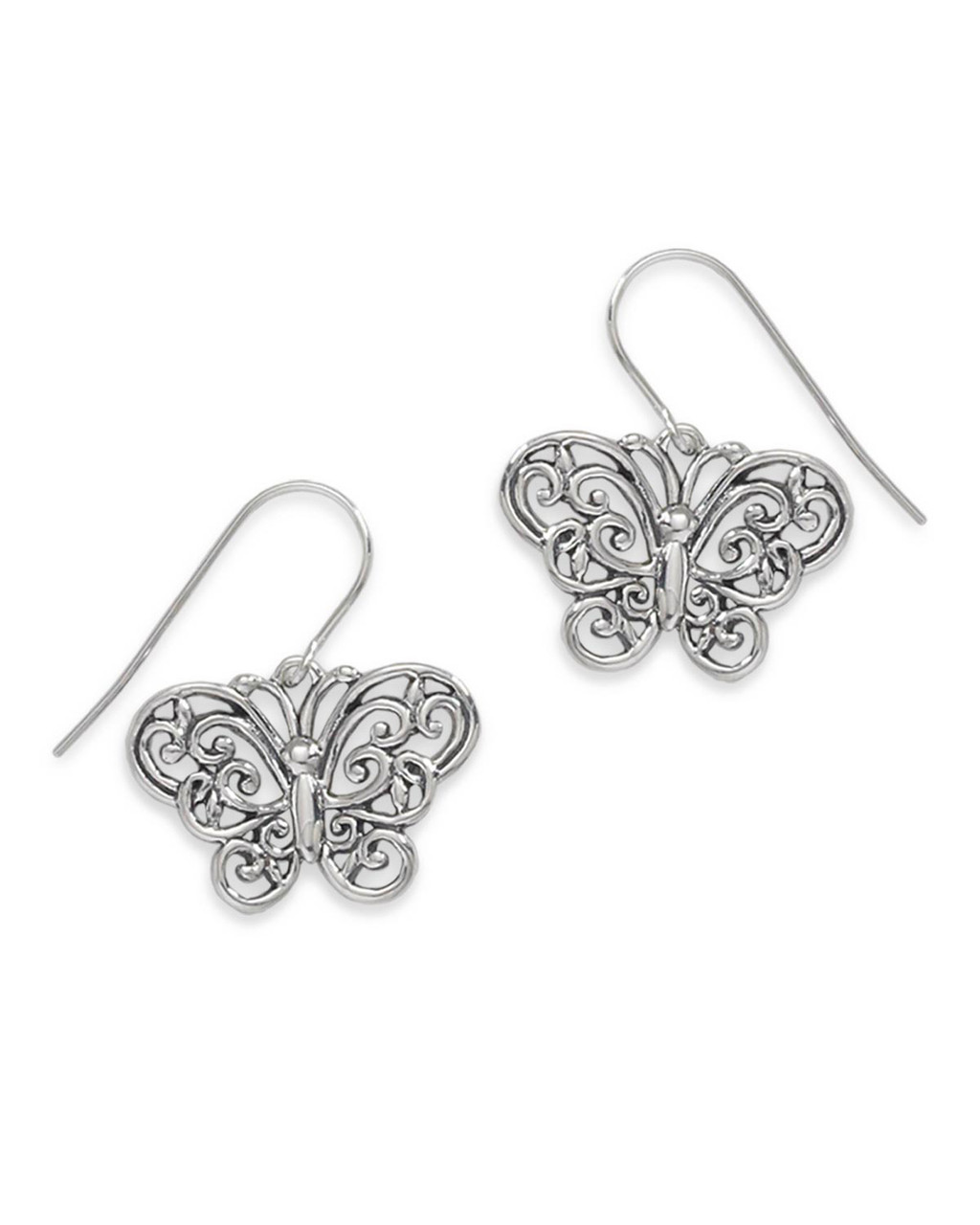 Sterling Pink and Blue Butterfly Earrings for babies and children