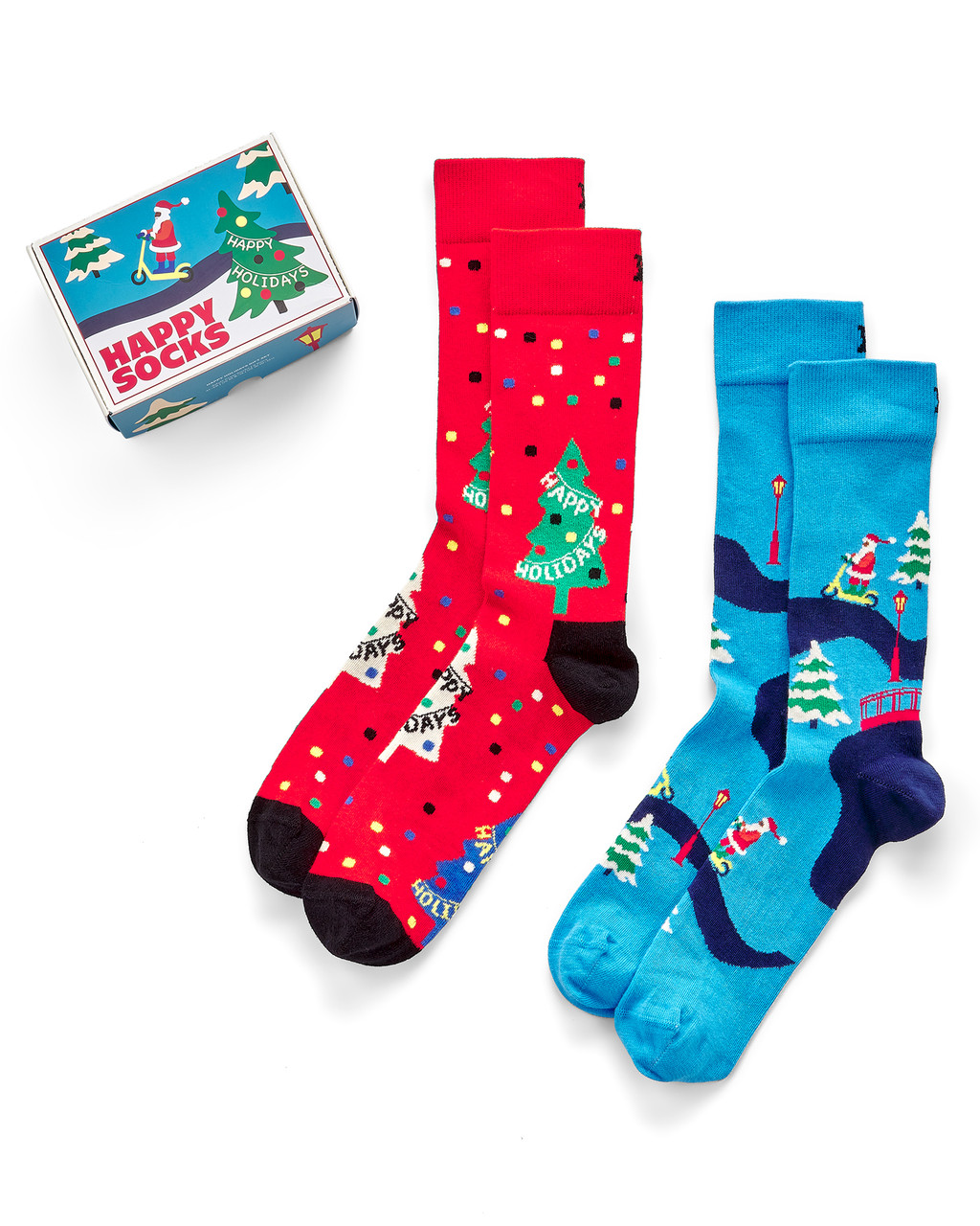 2-Pack Postcard Holiday Socks Gift Set