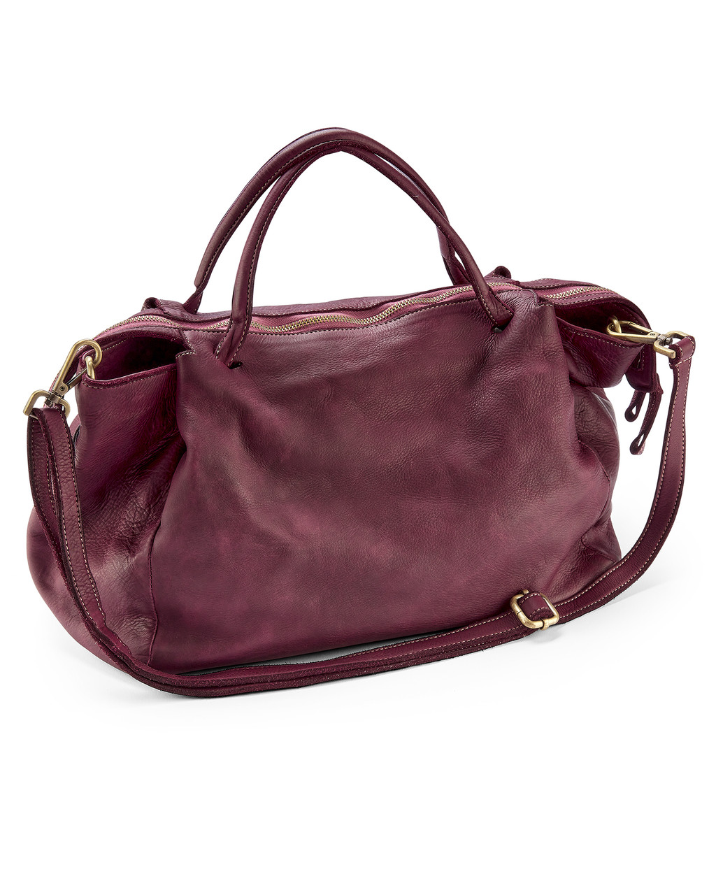 Burgundy satchel store handbag