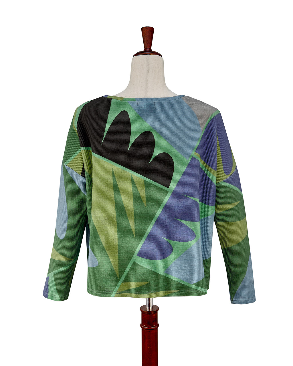 Blue Thermal Crop Long Sleeve Top | Shop Smithsonian Store