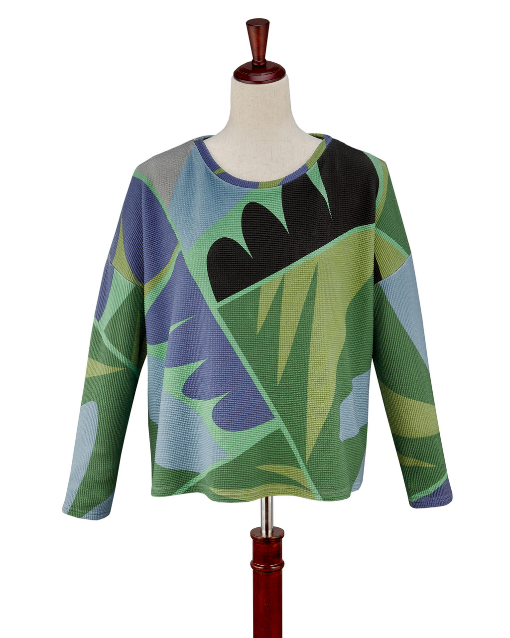 Blue Thermal Crop Long Sleeve Top | Shop Smithsonian Store