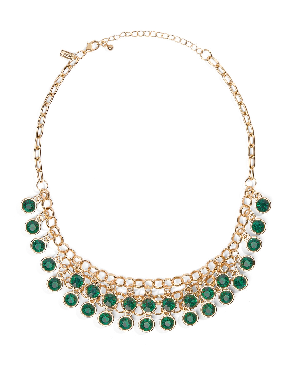green emerald velvet dress Ischia Necklace in Green main image 0