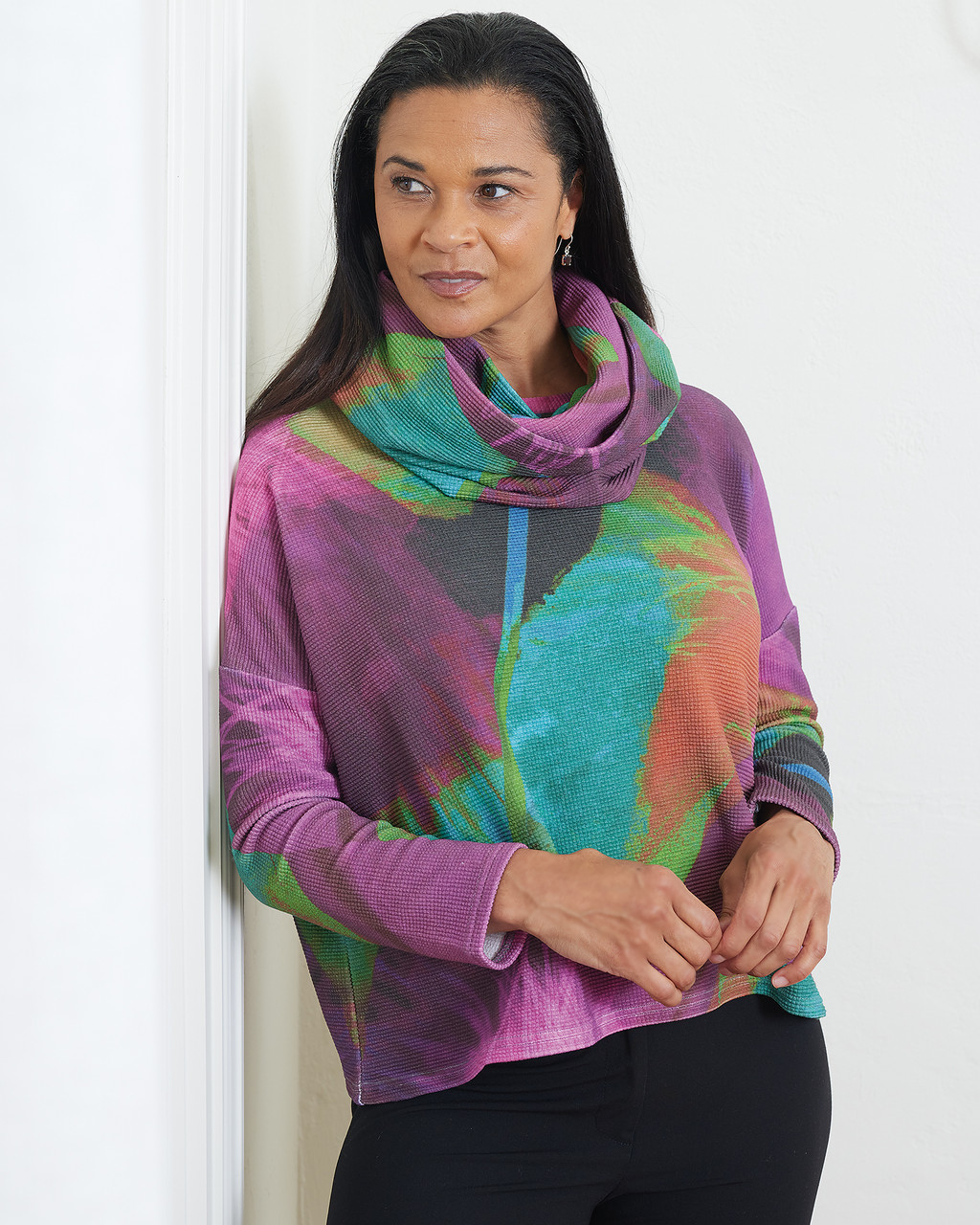 Pink Thermal Crop Long Sleeve Top | Shop Smithsonian Store