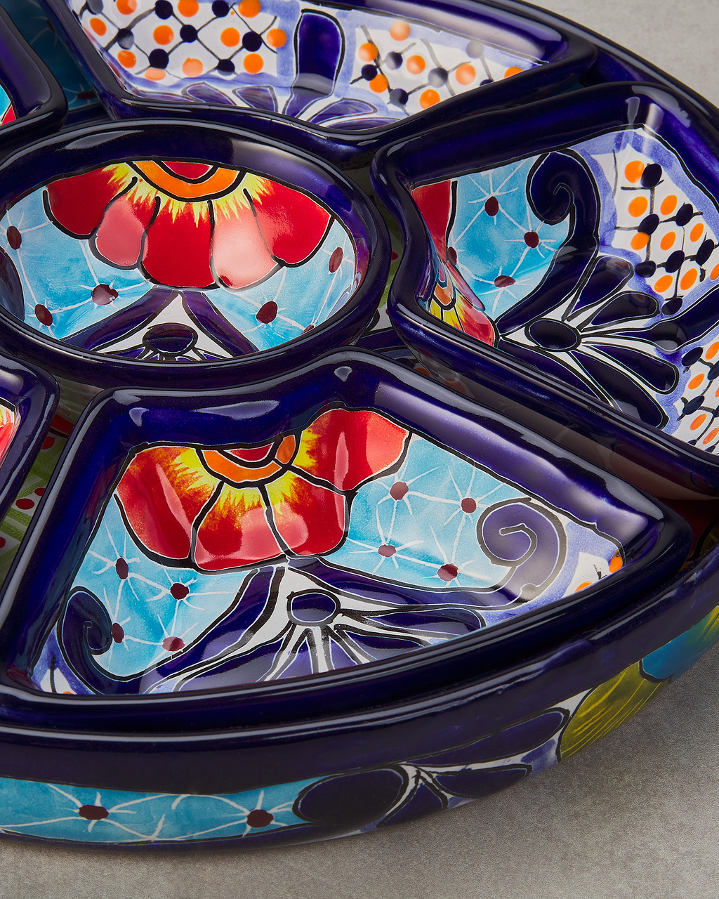 Talavera Festive Flowers Ceramic Appetizer Set | Shop Smithsonian