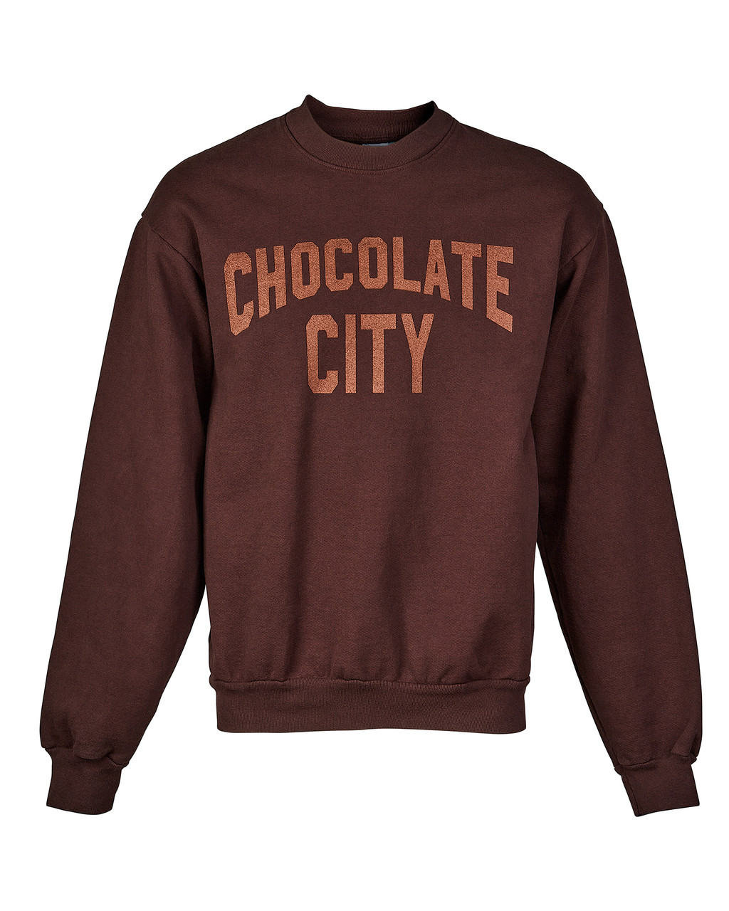 Chocolate Round Neck Teddy Sweatshirt - Delsie