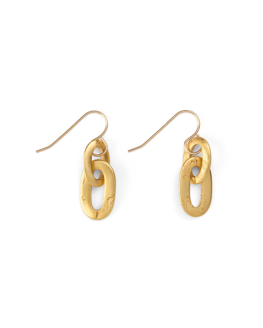 Etched Gold Link Earrings | Shop Smithsonian Store