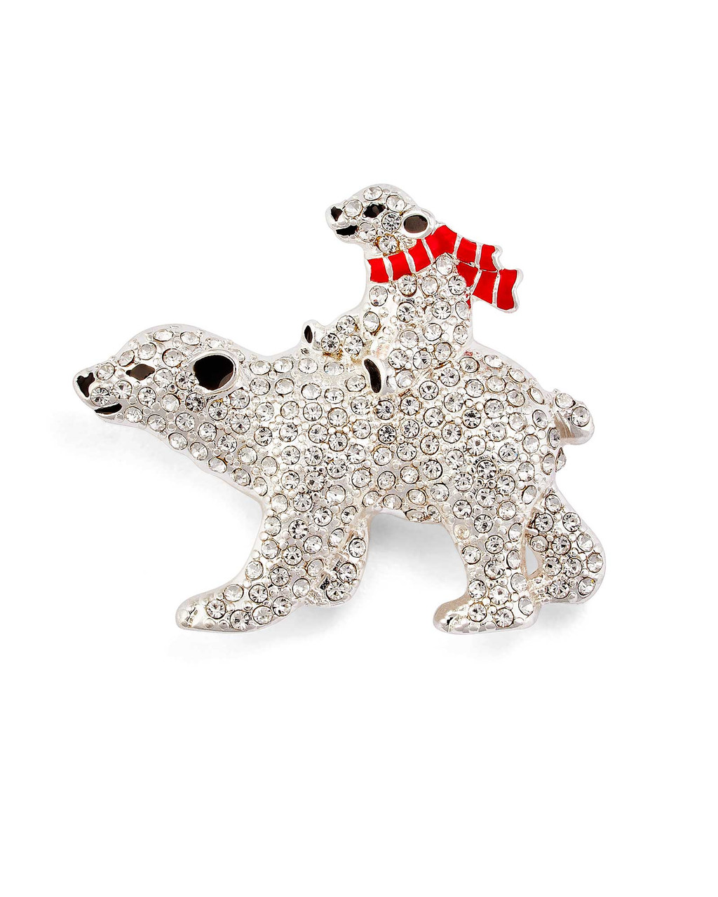 【ひろ】HARPO Bear Brooch Polar Bear Mama and Cub Pin | Shop Smithsonian Store