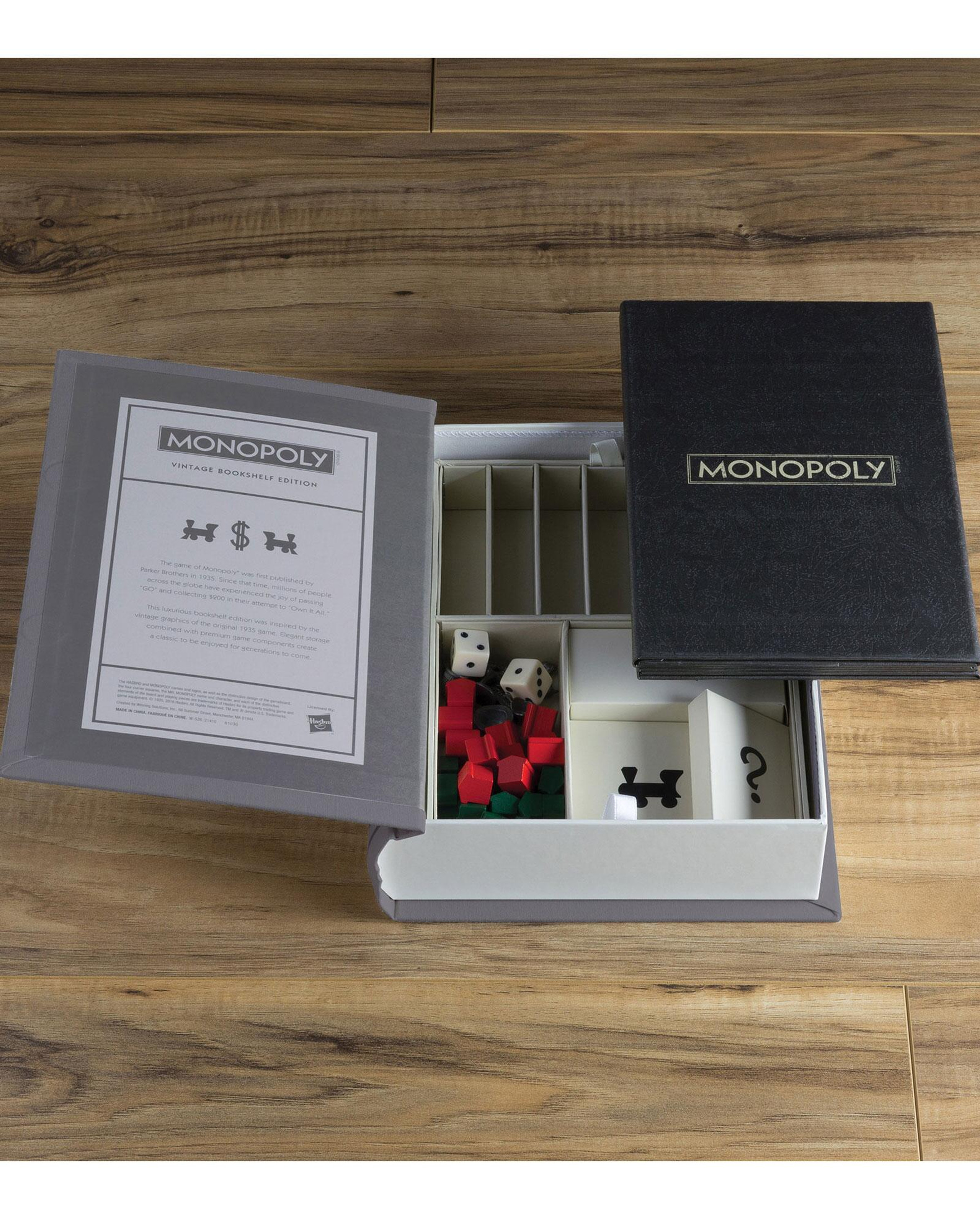 モノポリー 英語版 レトロ風　VINTAGE BOOKSHELF EDITION Monopoly Vintage Bookshelf Edition – Piecework Puzzles