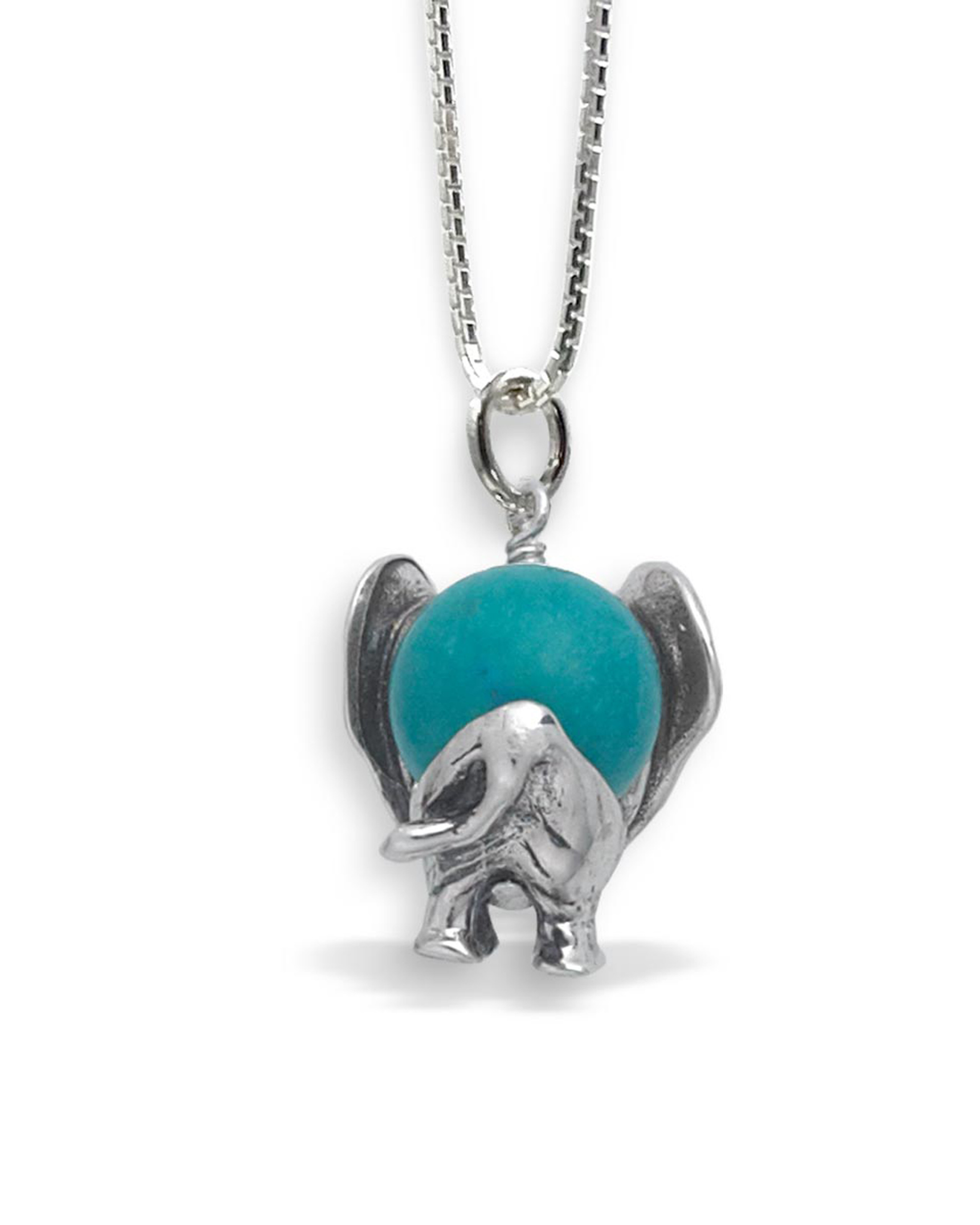 Sterling Silver Elephant Pendant Necklace