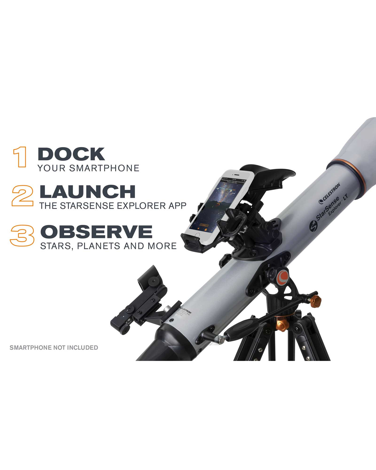 StarSense Explorer LT 80AZ Smartphone App-Enabled Refractor Telescope ...