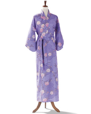 Sakura on Cloud Pattern Purple Yukata | Shop Smithsonian Store