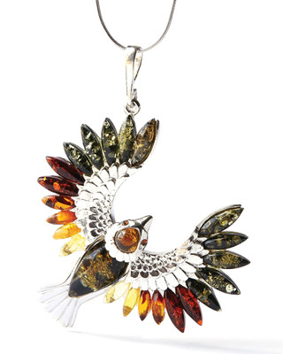 Baltic Amber Falcon Necklace