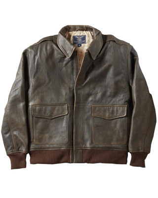 Men's Distressed Goatskin A2 Flight Jacket