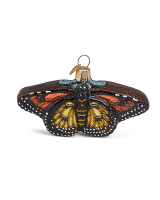 Monarch Butterfly Glass Ornament
