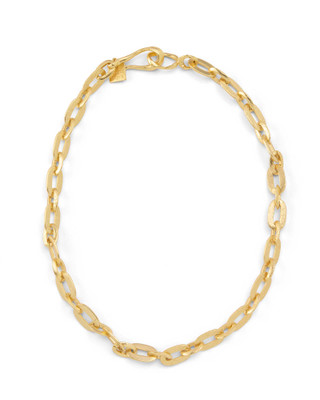 Etched Gold Link Necklace