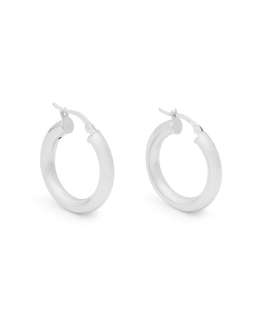 Sterling Silver Smooth Hoop Earrings