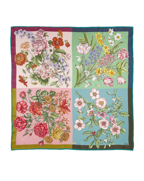 The Seasons Silk Square Scarf