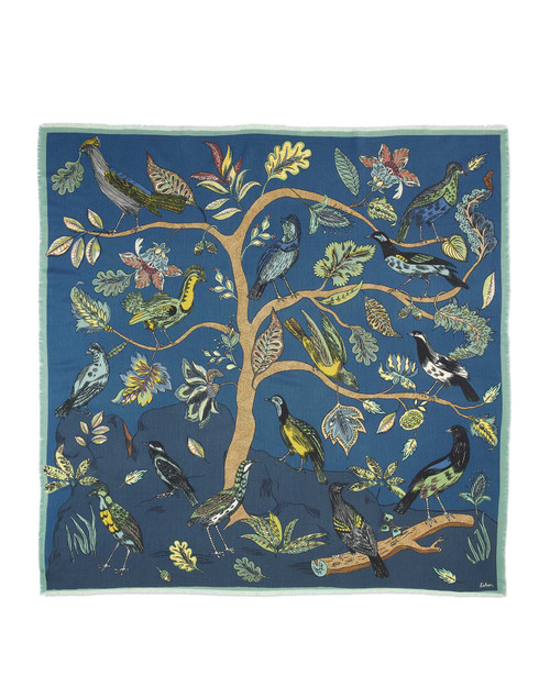Windowpane Silk Square Scarf | Shop Smithsonian Store