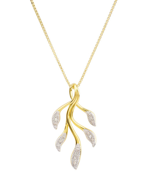 Diamond Vine Pendant Necklace