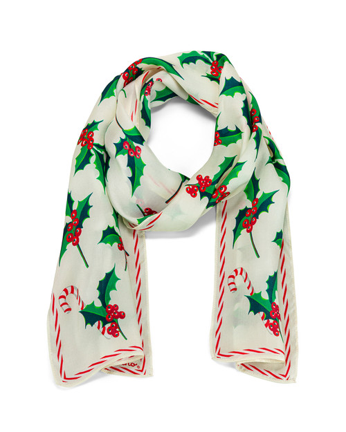 Holly Jolly Silk Scarf View Product Image