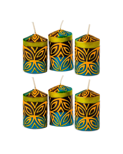 Desert Rose Hand-Painted Votive Candles - Set of 6 View Product Image