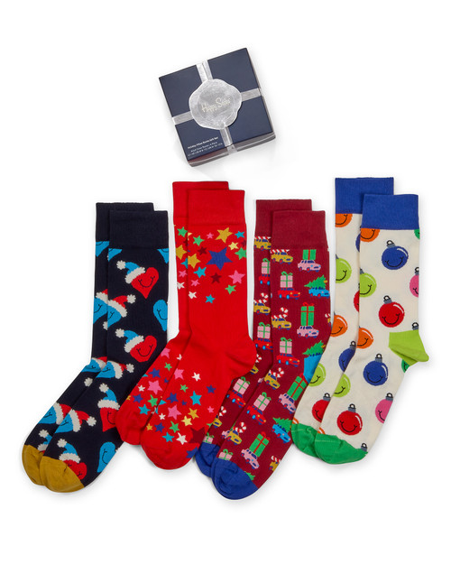 4-Pack Adult Holiday Vibes Socks Gift Set View Product Image