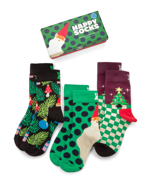 3-Pack Kids Presents Under the Tree Holiday Socks Gift Set View Product Image