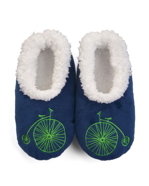 Kids' Green Bicycle Slippers View Product Image