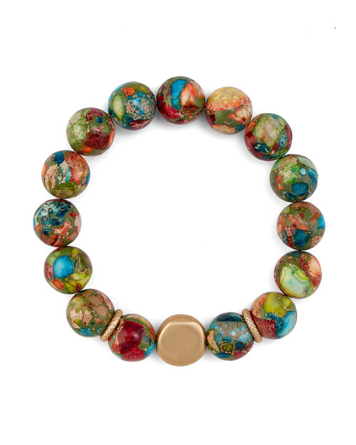 All Blued ROUND BRACELET CARVED（GOLD） Etched Gold Link Bracelet | Shop Smithsonian Store