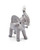 Decorative blown glass elephant ornament designed to sit or hang with ribbon. View Product Image