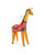 Side view of the giraffe glass ornament highlighting its tall neck and spotted design. View Product Image