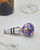 Blue Murano glass bottle stopper shown against a white background. View Product Image