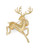 Back view of the reindeer pin showing the secure clasp and polished metal finish. View Product Image