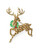 Sparkling reindeer with wreath around neck, accented with topaz and clear stones. View Product Image