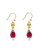 Citrine drop earrings shown paired, highlighting warm golden tones and elegant vertical design. View Product Image