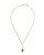 Long chain silhouette featuring the stone on the garnet drop necklace. View Product Image
