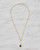 Full chain view highlighting the stone on the garnet drop necklace. View Product Image
