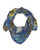 Knotted navy animal print scarf highlighting detailed linework and vintage-inspired design. View Product Image