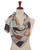 Scarf silk square styled on a mannequin with a sleek silver finish. View Product Image