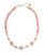 Elegant Japanese bead necklace crafted with floral tensha beads and cultured pearls. View Product Image