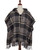 Windowpane Plaid Hooded Ruana View Product Image