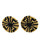 Black and Gold Woven Stud Earrings View Product Image