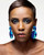 Blue and Green Double Pattern Stud Earrings View Product Image