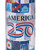 Close-up of the America 250 water bottle graphic, featuring the number 250 designed like a patriotic ribbon. View Product Image