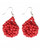 Red Beaded Drop Earrings View Product Image