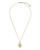 Gold-Plated Sterling Silver Oval Aquamarine Pendant Necklace View Product Image
