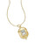 Gold-Plated Sterling Silver Oval Aquamarine Pendant Necklace View Product Image