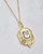Gold-Plated Sterling Silver Oval Aquamarine Pendant Necklace View Product Image